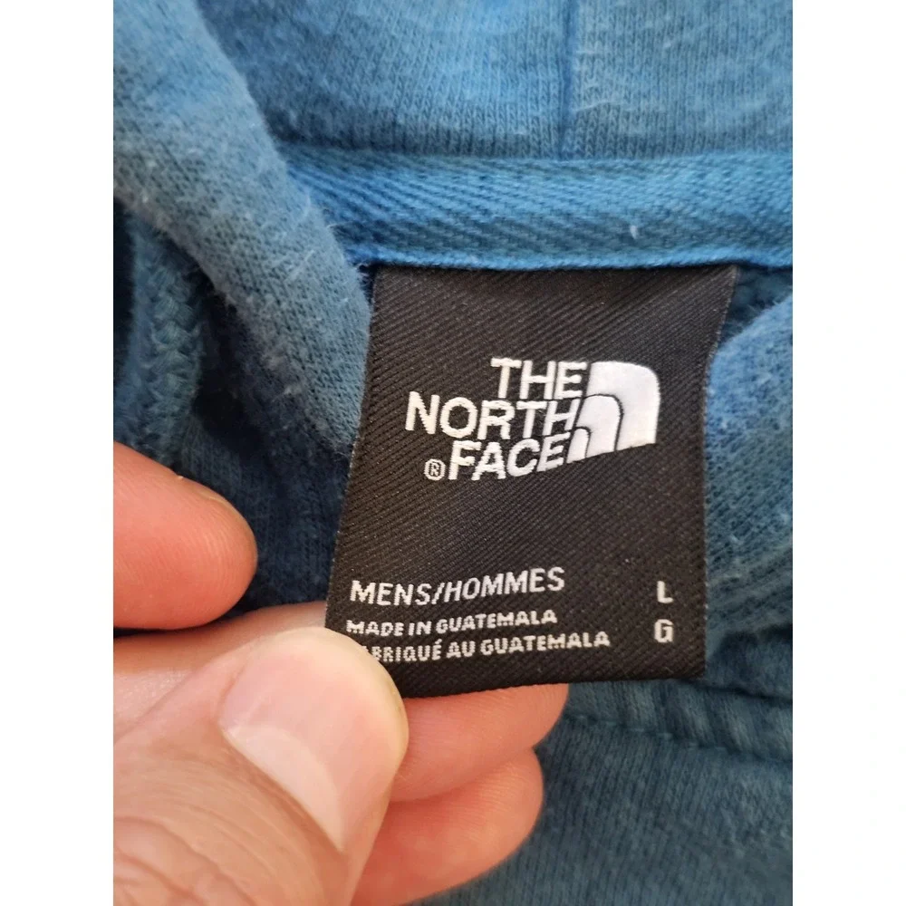 The North Face Men's Size Large Blue Bear Graphic Hoodie Pullover